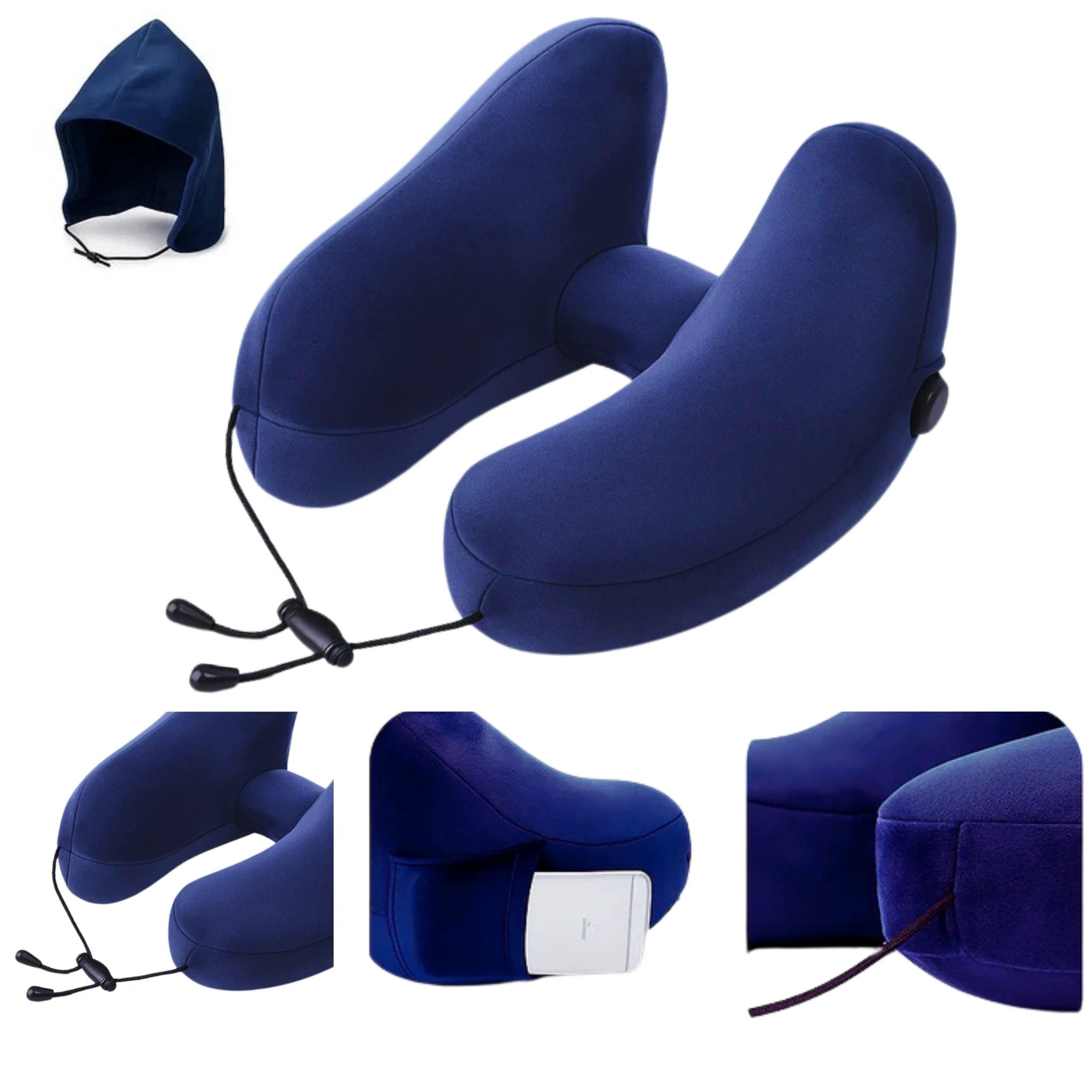 Light-Blocking Hood – Soft Plush Cover – Ergonomic Neck Support – Portable Comfort For Long Journeys Bowlift by Bowlift