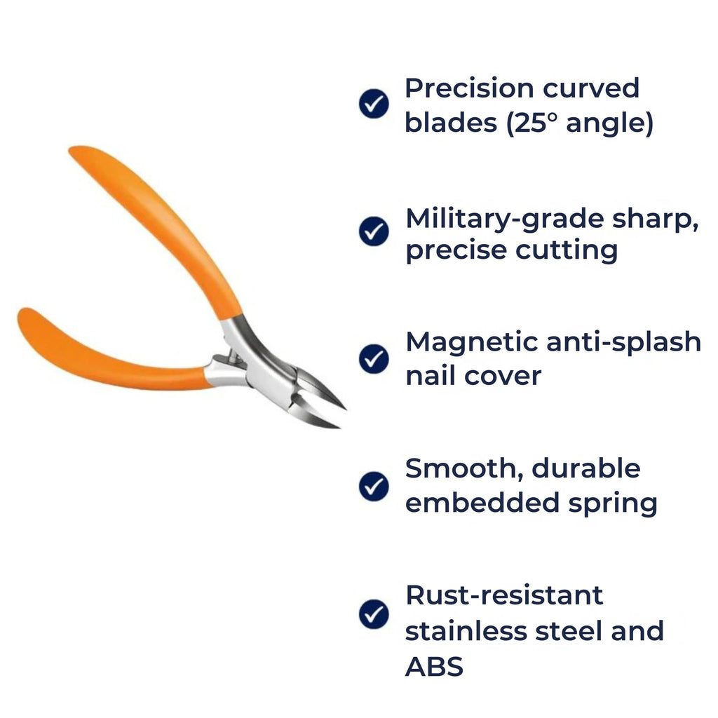 Precision for Thick & Ingrown Nails – Rust-Proof Stainless Steel Curved Blade + Magnetic Cover – Safe Grooming Bowlift by Bowlift