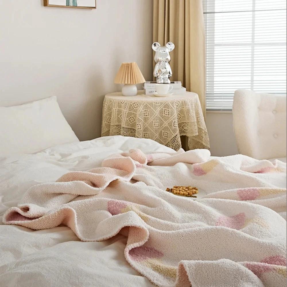 Sucrée Icecream Soft Knit Throw Blanket by Casa & Beyond