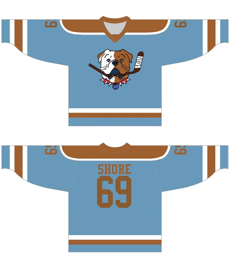 Sudbury Bulldogs #69 Shore Blue Hockey Jersey by Hockey David