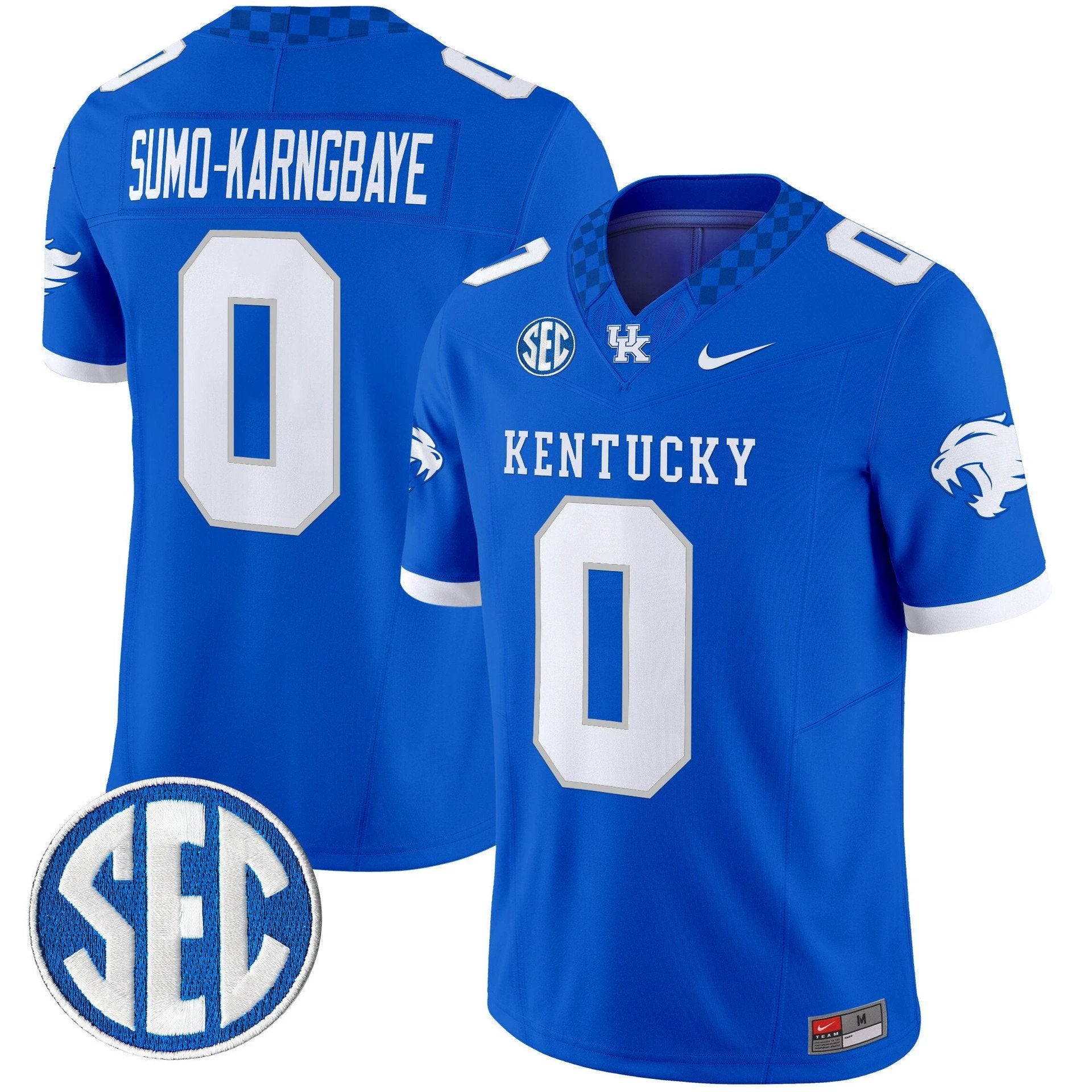 Sumo-Karngbaye Jersey #0 Kentucky Wildcats 2025 Limited Stitched by My Store NCAA Football Jerseys