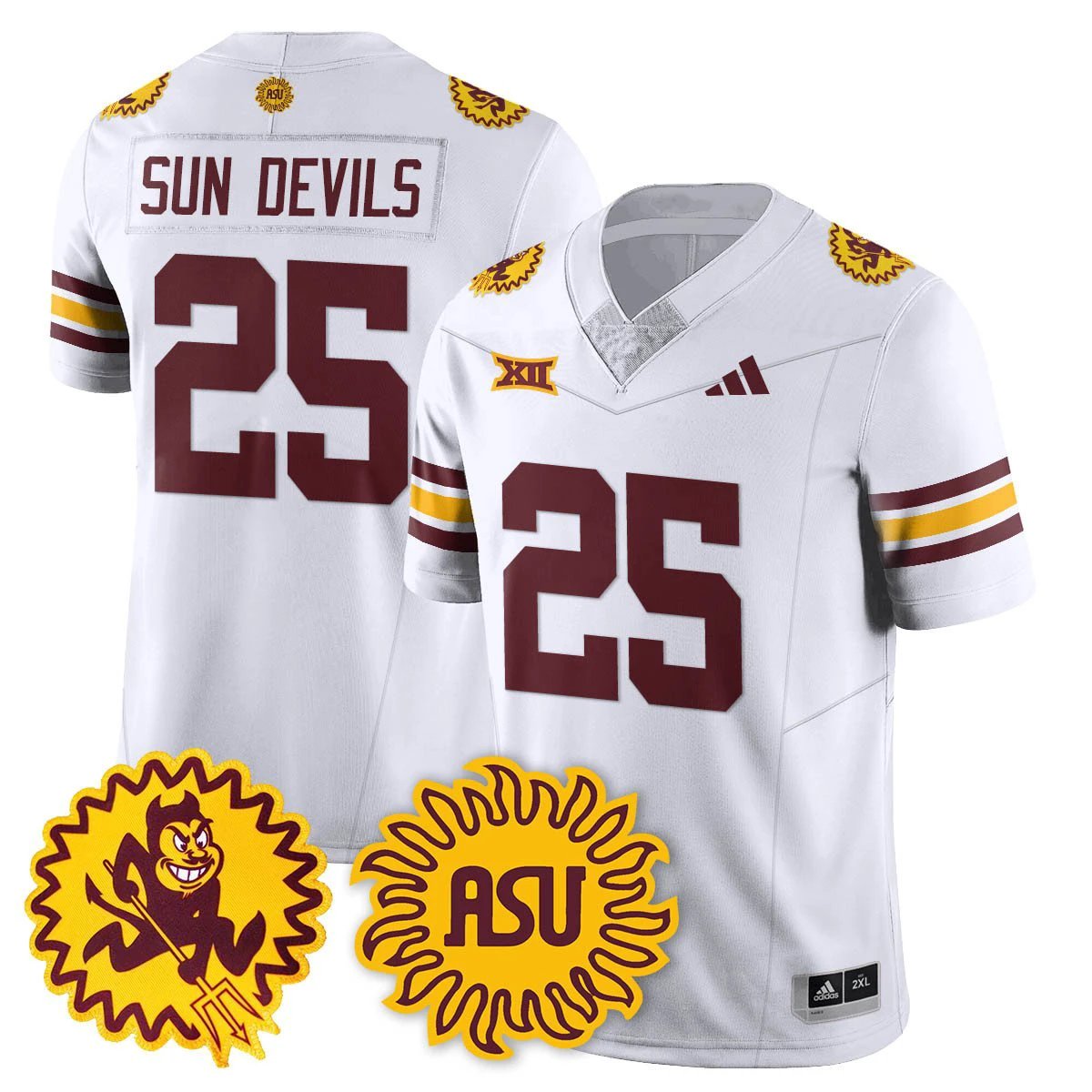 Sun Devils Jersey #25 Arizona State 1975 Throwback Uniform Stitched by My Store NCAA Football Jerseys