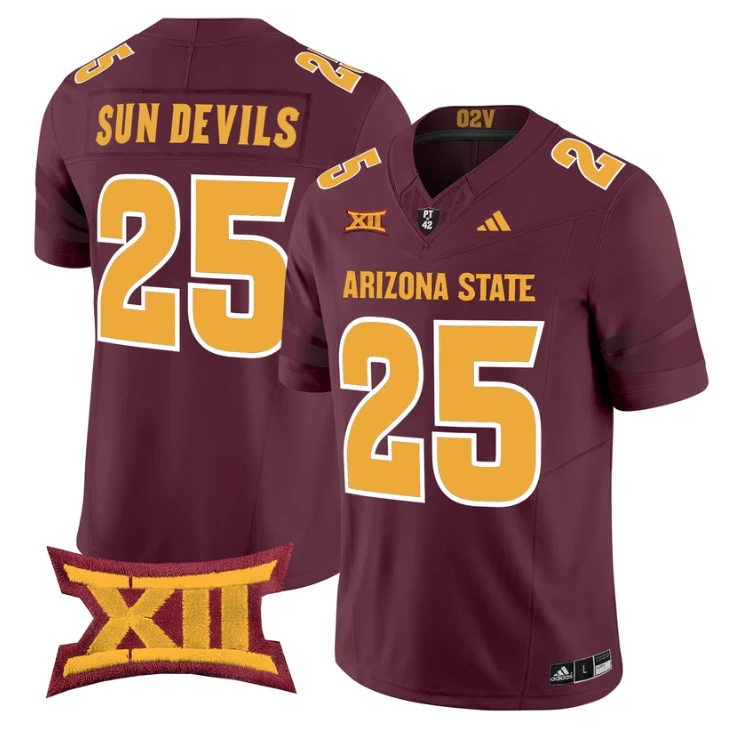 Sun Devils Jersey #25 Arizona State Sun Devils 2025 Vapor Stitched by My Store NCAA Football Jerseys