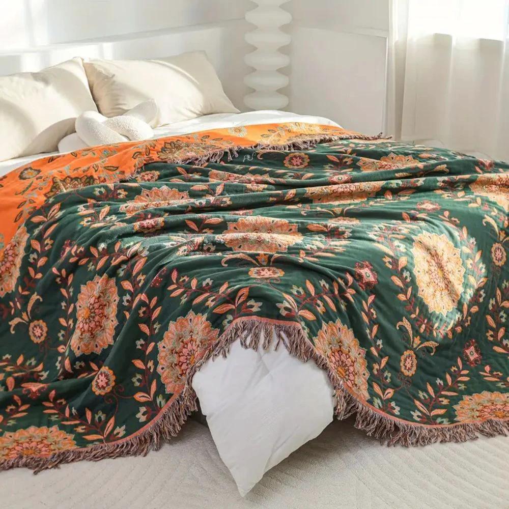 Sunfern Vintage Reversible Cotton Blanket by Casa & Beyond