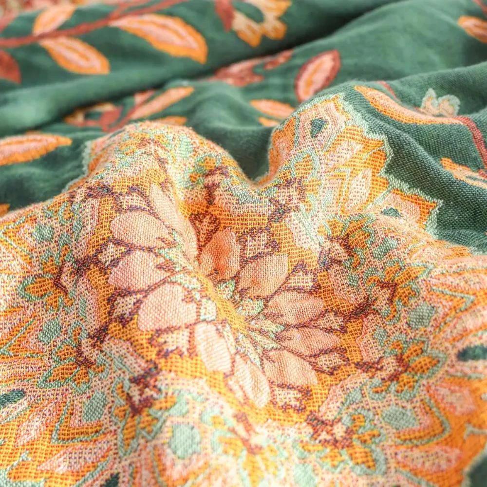 Sunfern Vintage Reversible Cotton Blanket by Casa & Beyond