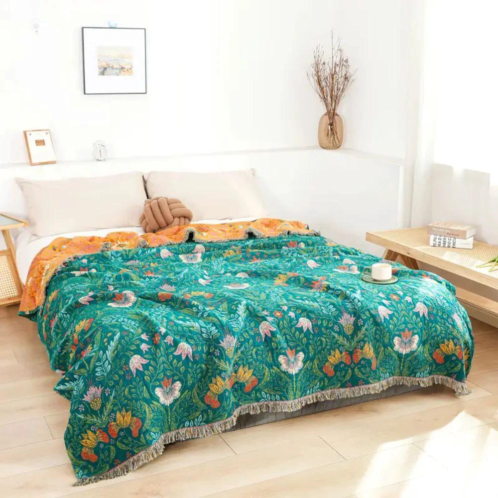 Sunset Forest Cotton Blanket by Casa & Beyond