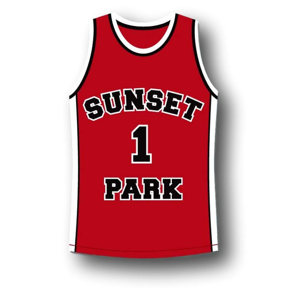 Sunset Park Jersey #1 Movie Fredo Starr Shorty Basketball Red by My store basketball