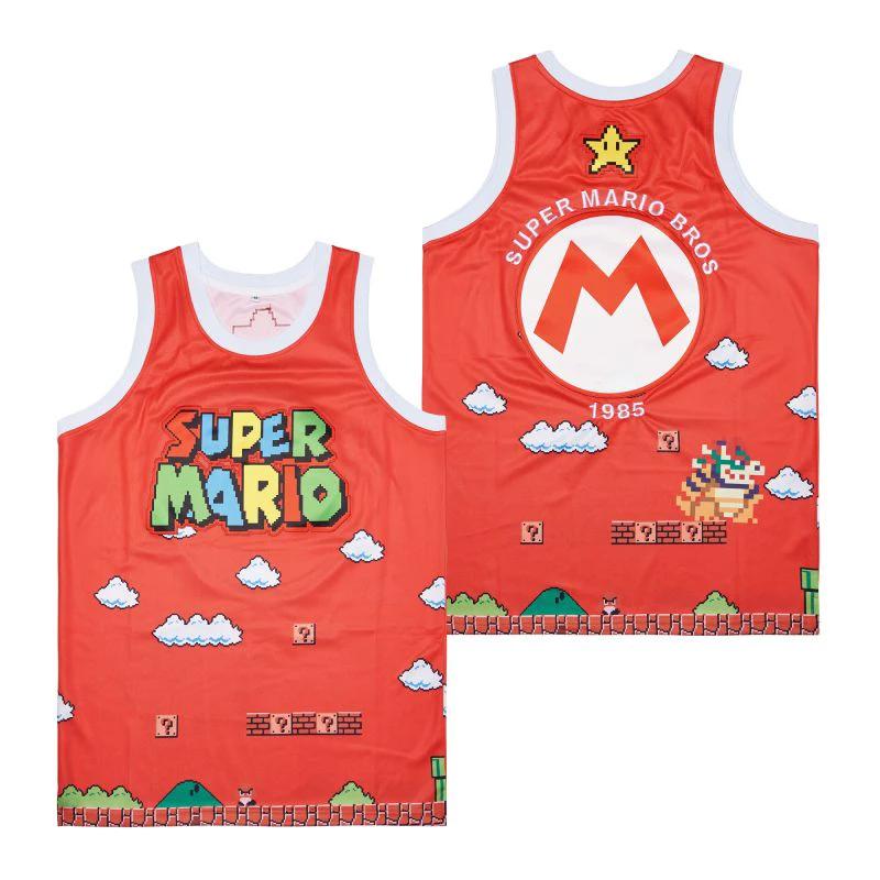 Super Mario Bros Movie Basketball Jersey Red by My store basketball