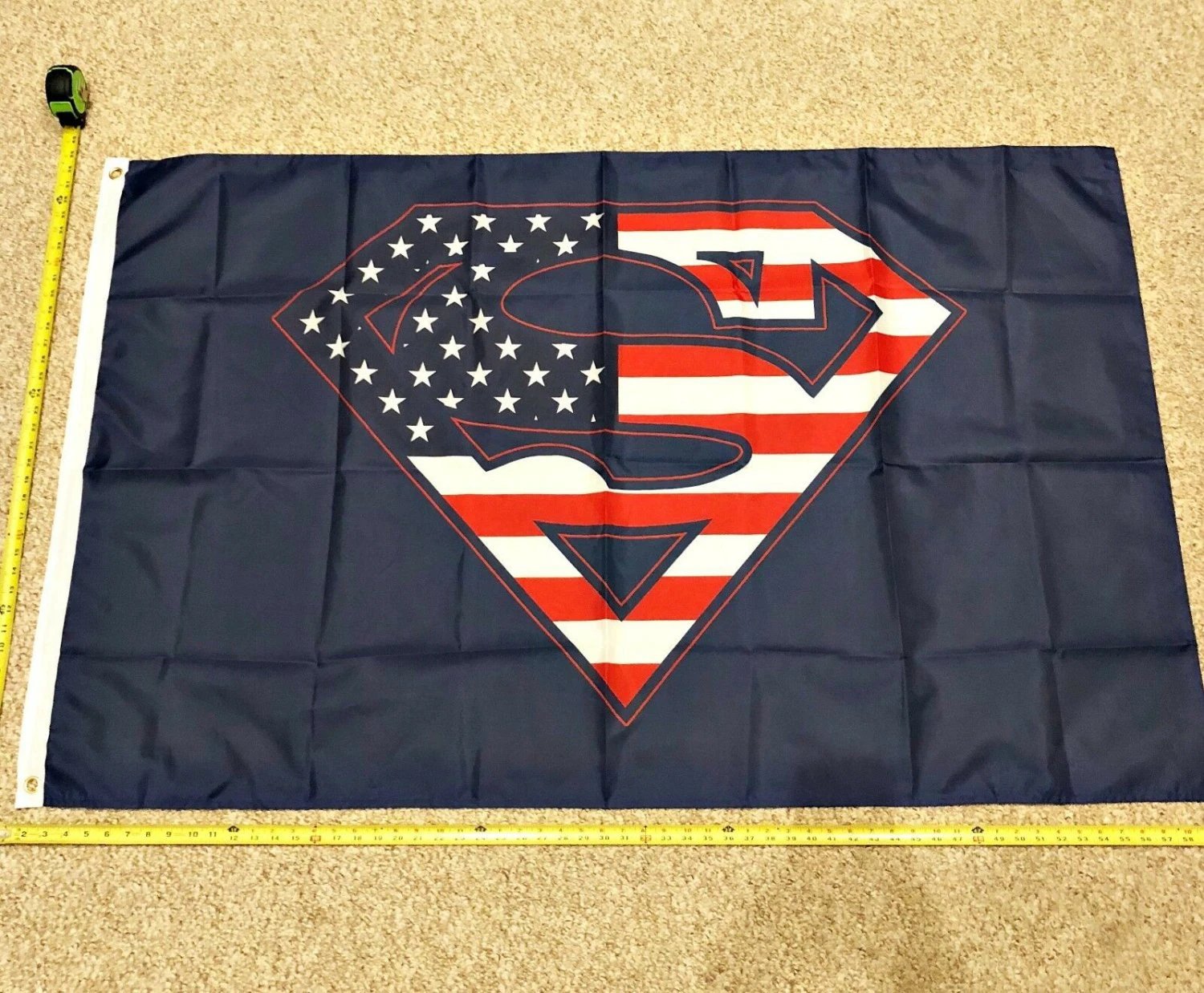 Superman USA Flag Super Women Marvel Rare Banner Poster 3x5ft by flagsjustdoit