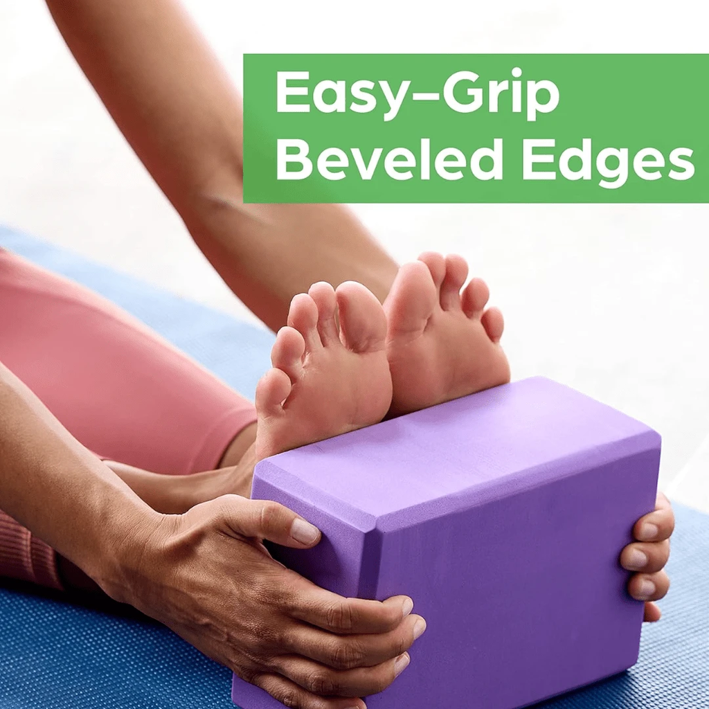 Non-slip EVA block for stability & comfort during yoga by BowLift