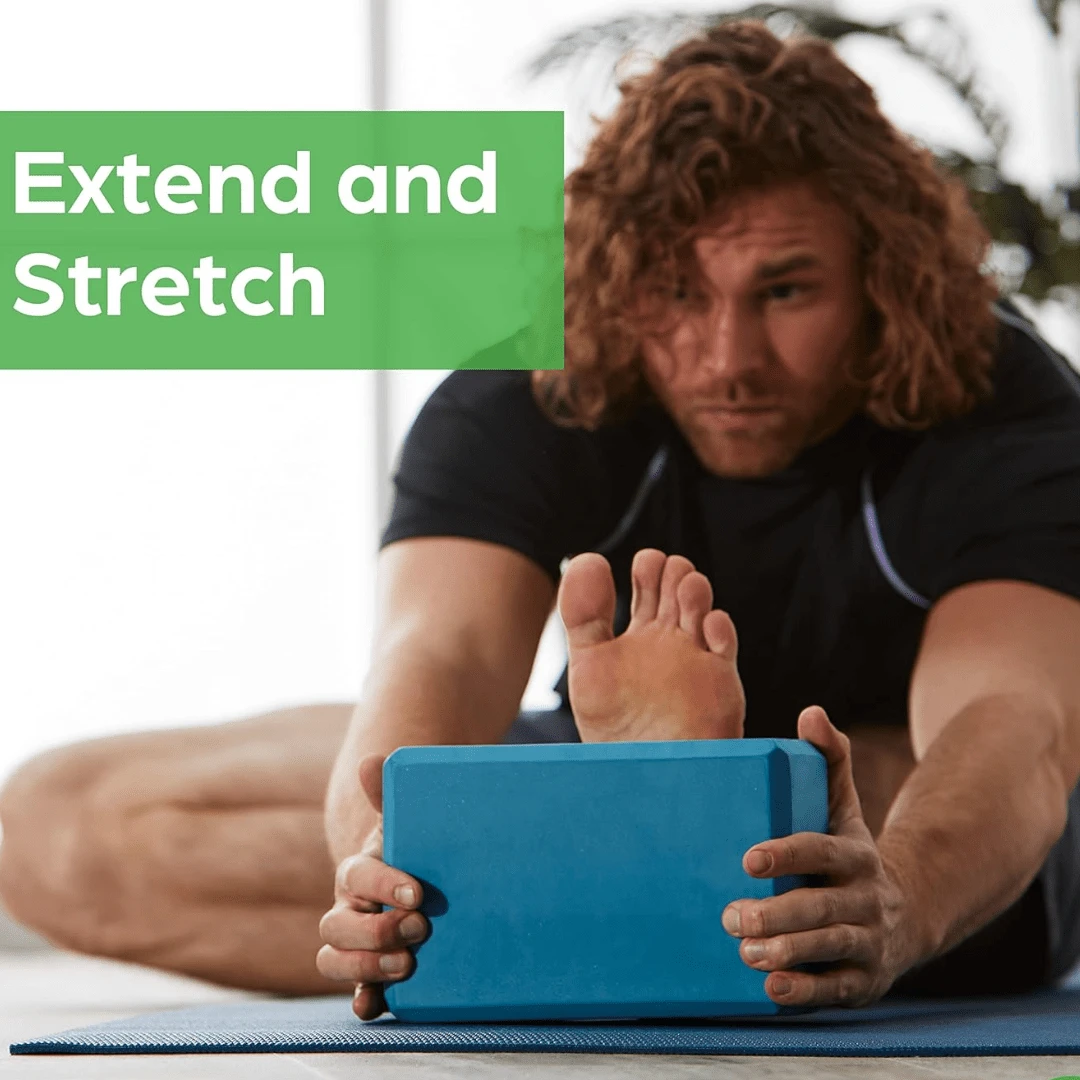 Non-slip EVA block for stability & comfort during yoga by BowLift