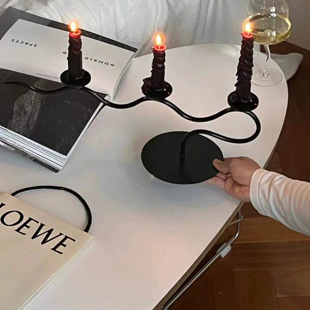 Tri Iron Twisted Candle Holder by Casa & Beyond