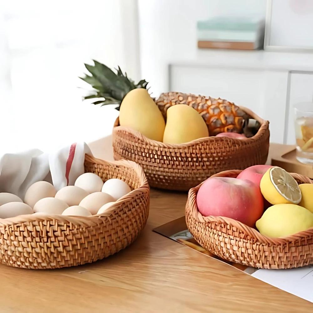 Stylish Handwoven Rattan Basket by Casa & Beyond
