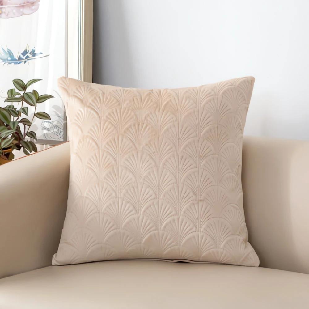 Coastal Velvet Shell Cushion Cover by Casa & Beyond