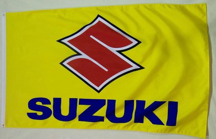 Suzuki Flag 3X5 Ft Polyester Banner USA 90x150cm by flagsjustdoit