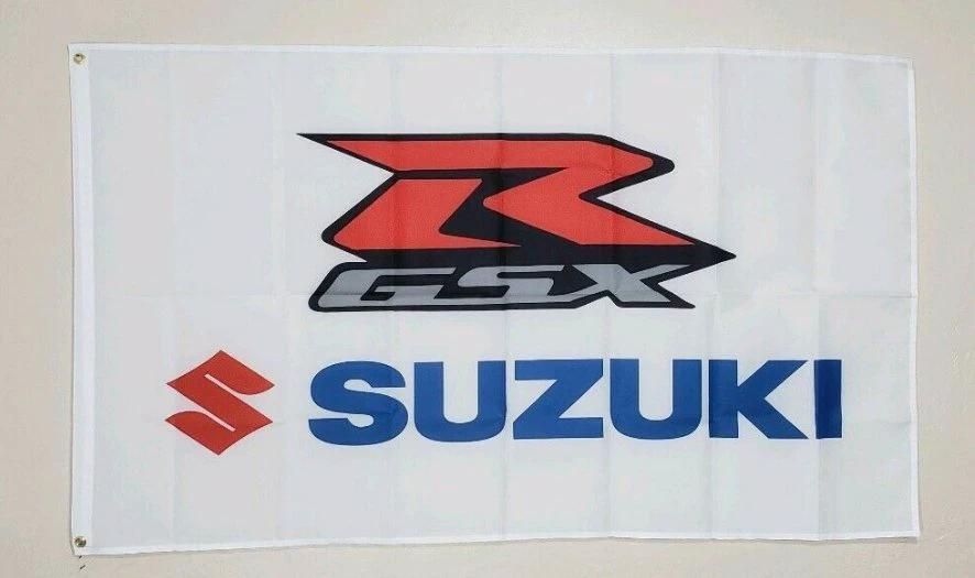 Suzuki GSXR Racing Flag 3X5 Ft Polyester Banner USA 90x150cm by flagsjustdoit