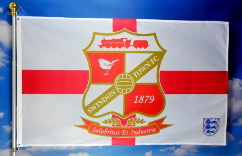 Swindon Town F.C Football Club Flag 3x5ft Banner Polyester by flagsjustdoit