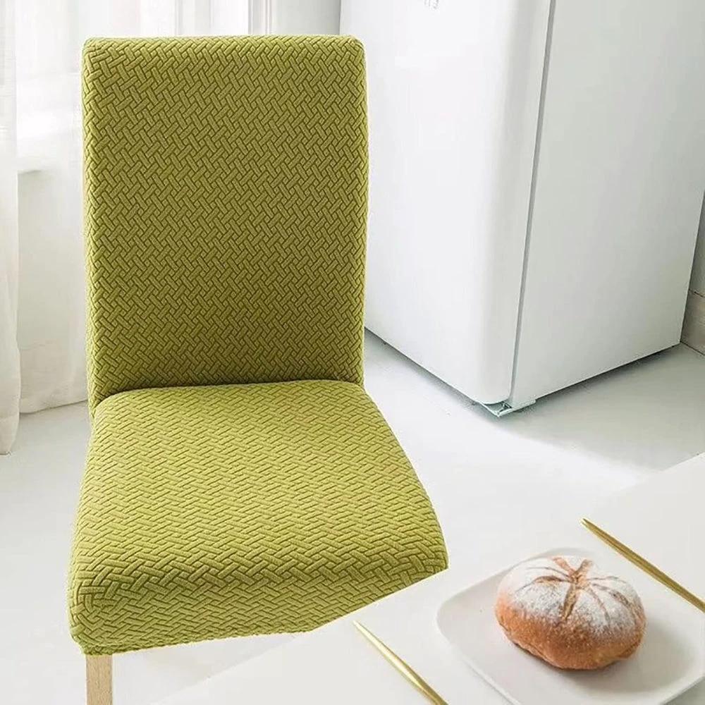 Sylva Jacquard Velvet Stretch Dining Chair Cover by Casa & Beyond