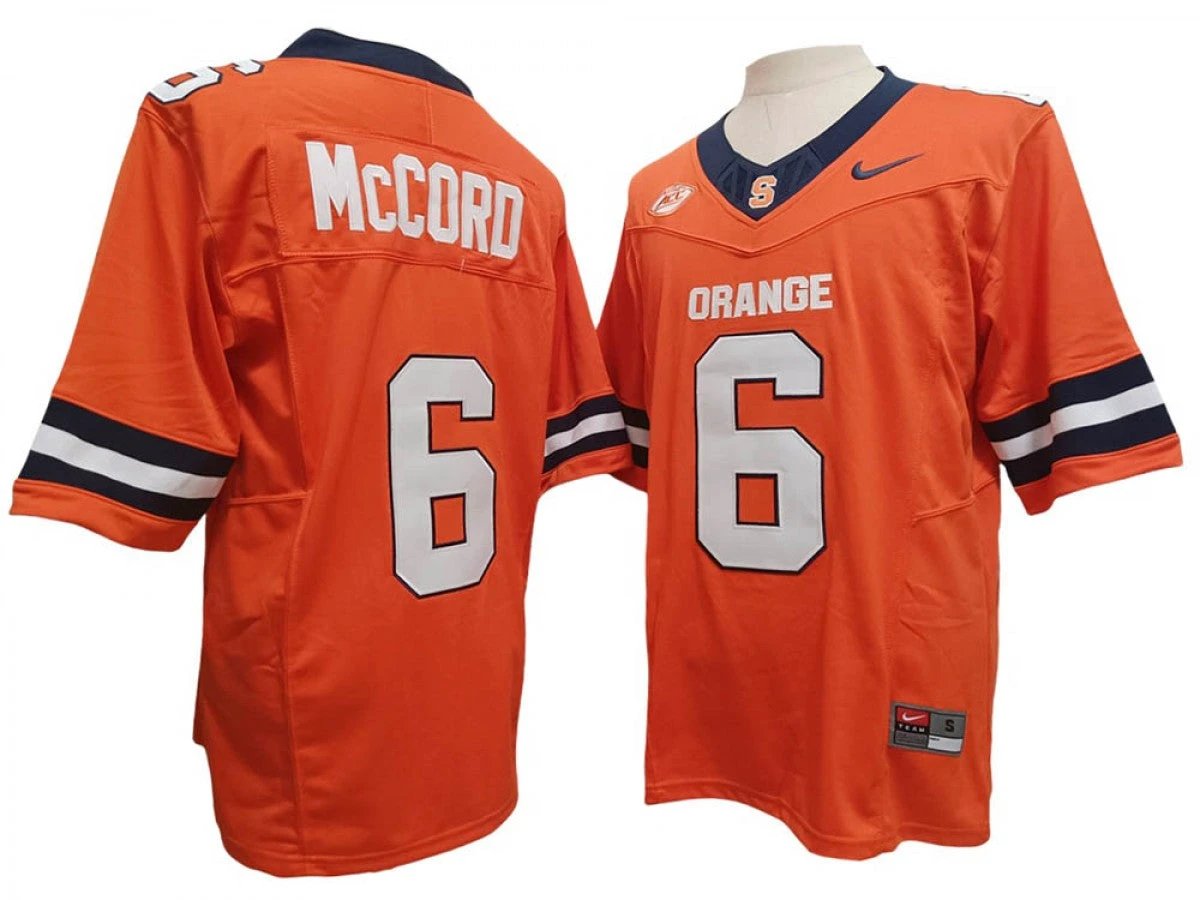 Syracuse Orange #6 Kyle McCord Vapor F.U.S.E. Limited Jersey by My Store NCAA Football Jerseys