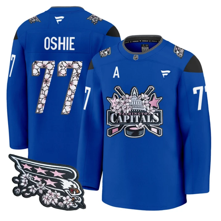 T.J. Oshie Jersey #77 Washington Capitals 2026 Premium Stitched by Hockey David