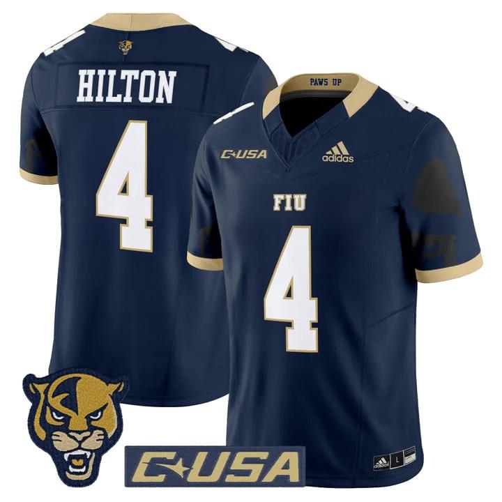 T.Y. Hilton Jersey #4 Florida International Panthers 2025 Stitched by My Store NCAA Football Jerseys