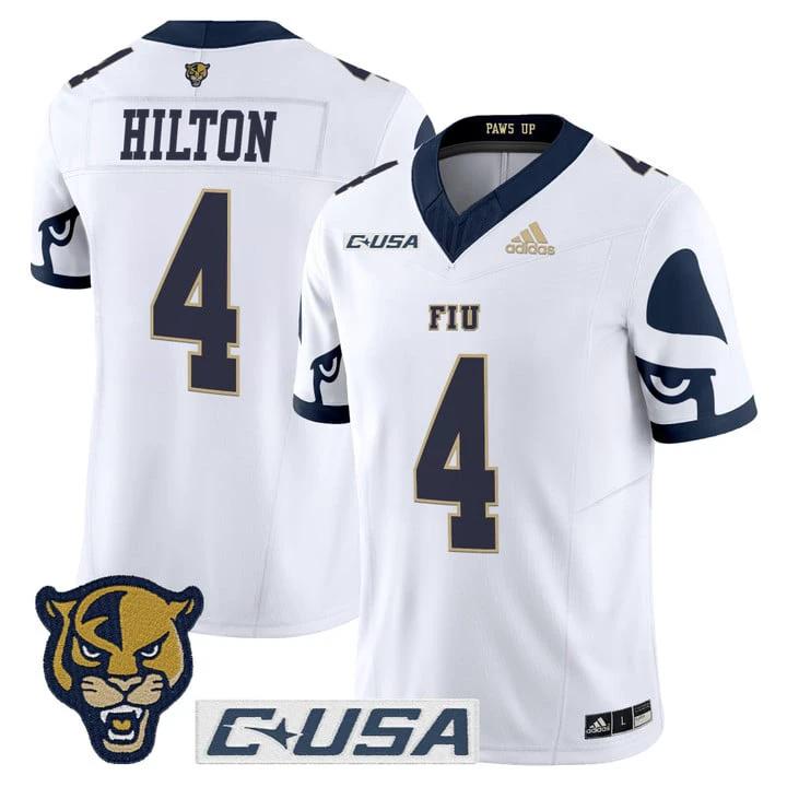T.Y. Hilton Jersey #4 Florida International Panthers 2025 Stitched by My Store NCAA Football Jerseys