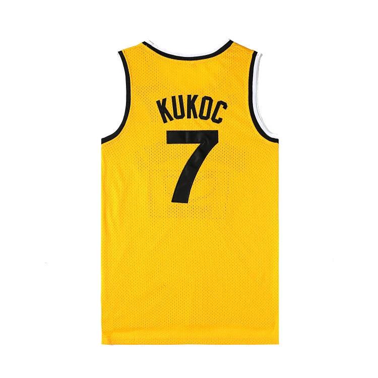 Toni Kukoc #7 Jugoplastika Split Movie Basketball Jersey Yellow by My store basketball