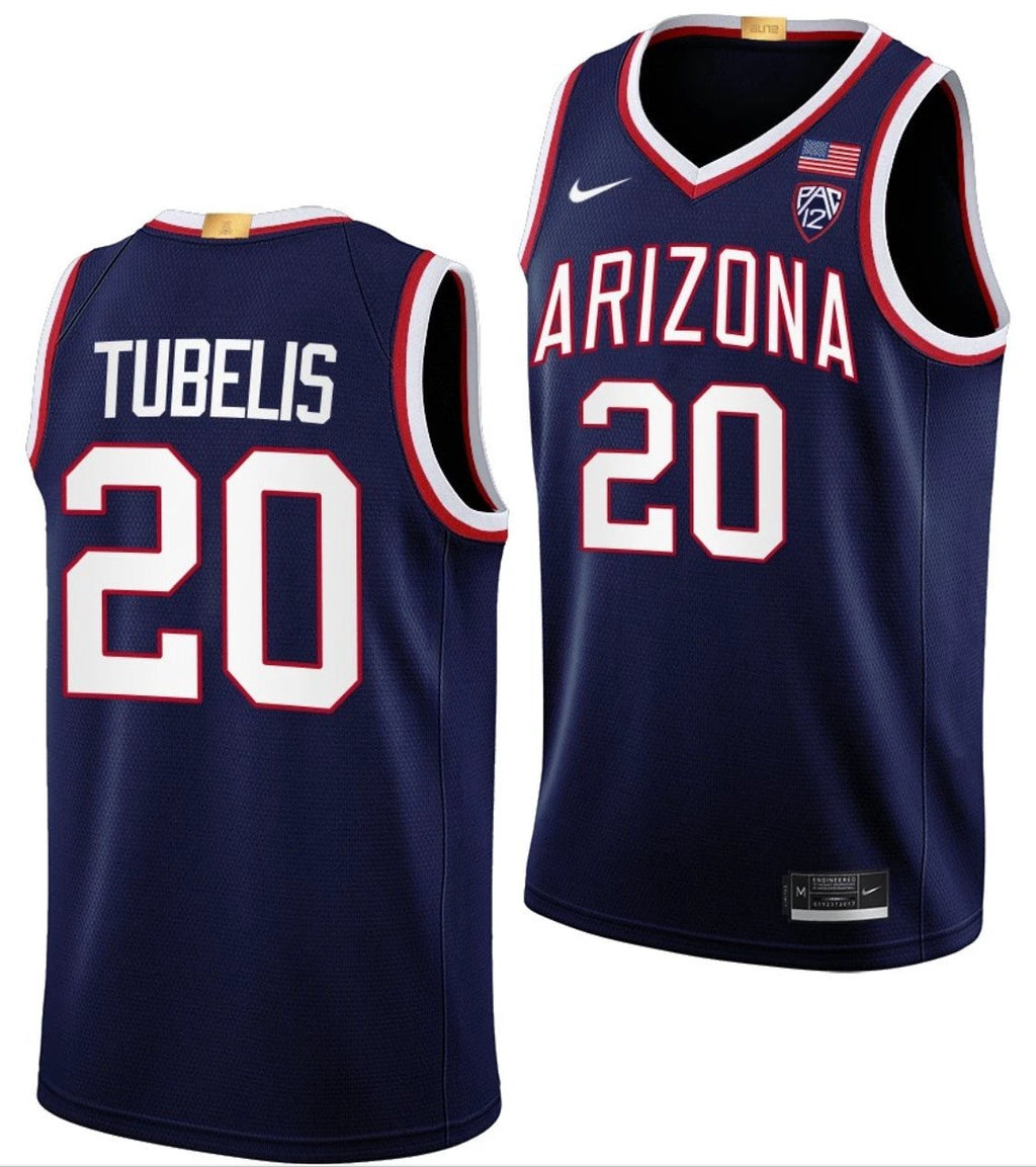 Tautvilas Tubelis Jersey Arizona Wildcats College Basketball Limited #20 by My store basketball