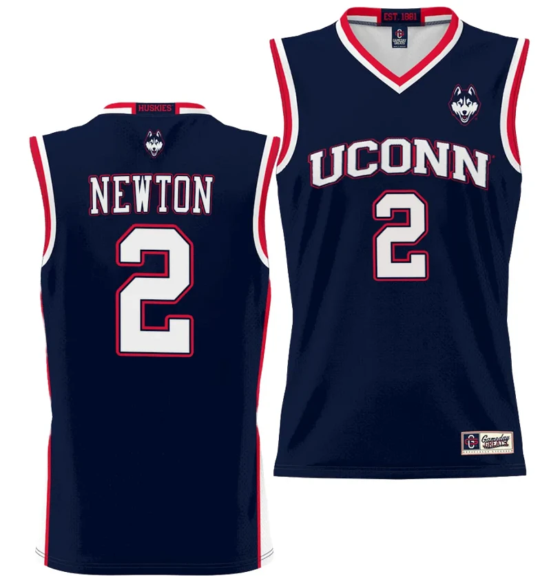 Tristen Newton Jersey #2 UConn Huskies NIL College Basketball Lightweight Navy by My store basketball