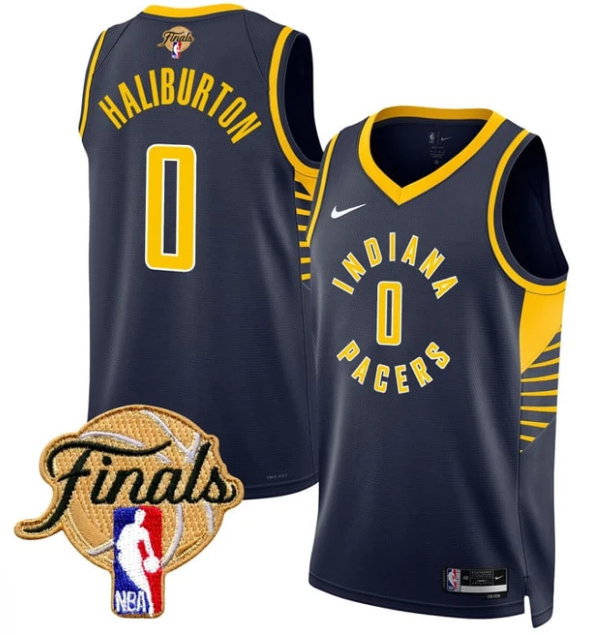 Tyrese Haliburton Jersey #0 Indiana Pacers 2025 Finals Swingman Stitched Icon by My store basketball