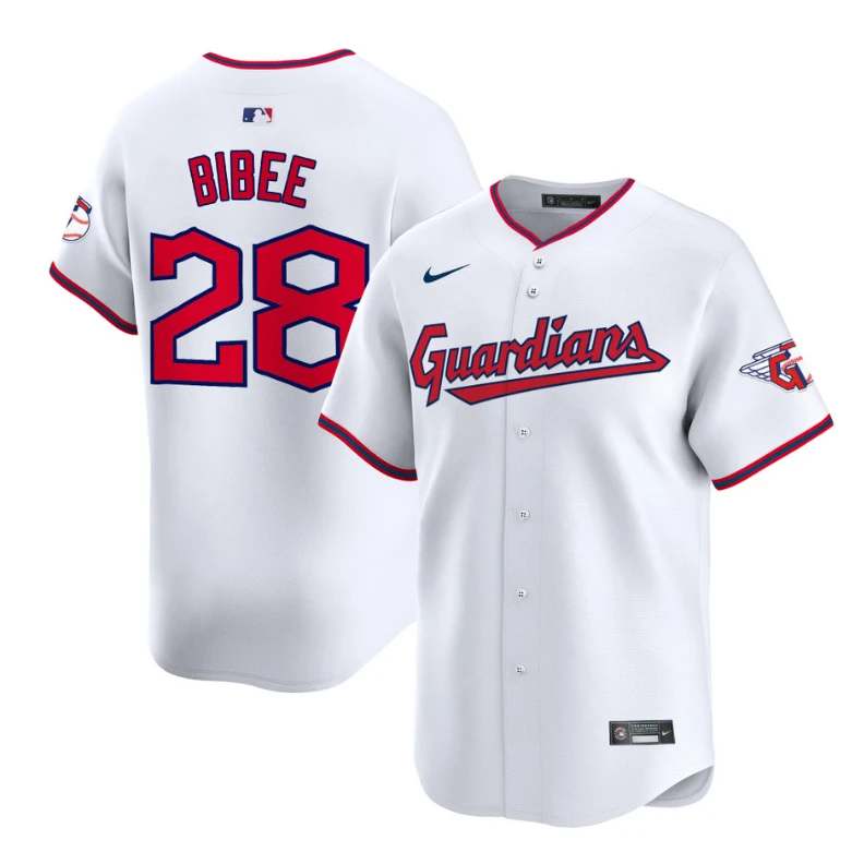 Tanner Bibee Jersey #28 Cleveland Guardians 2025 Vapor Premier Limited All Stitched White by My Store