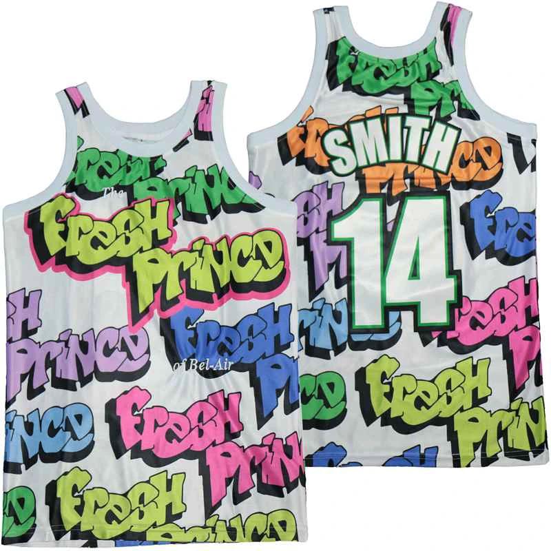 The Fresh Prince Of Belair #14 Smith Movie Basketball Jersey by My store basketball