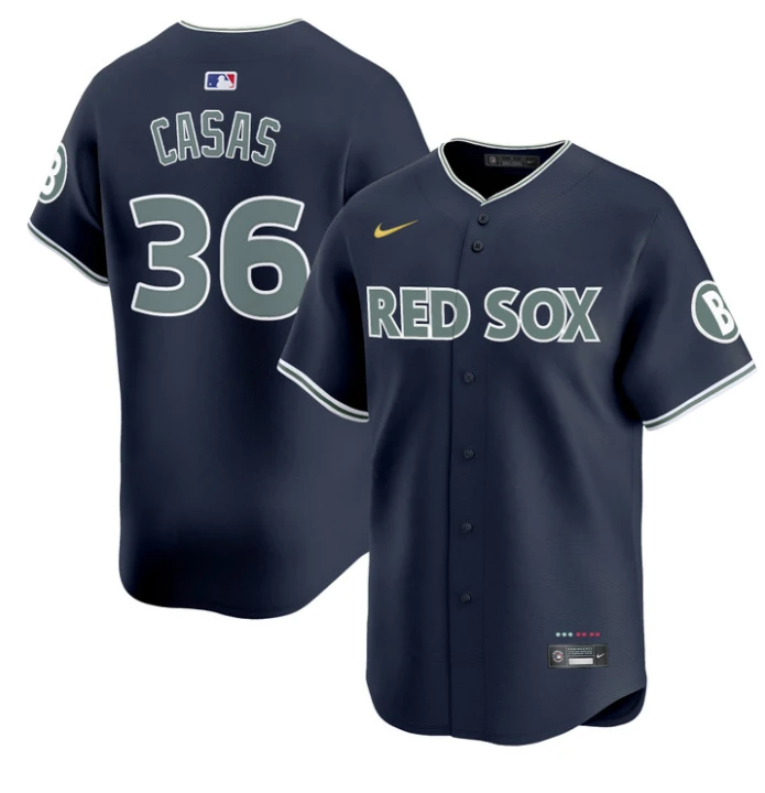 Triston Casas Jersey #36 Boston Red Sox 2025 City Connect Vapor Premier Limited Stitched Navy by My Store