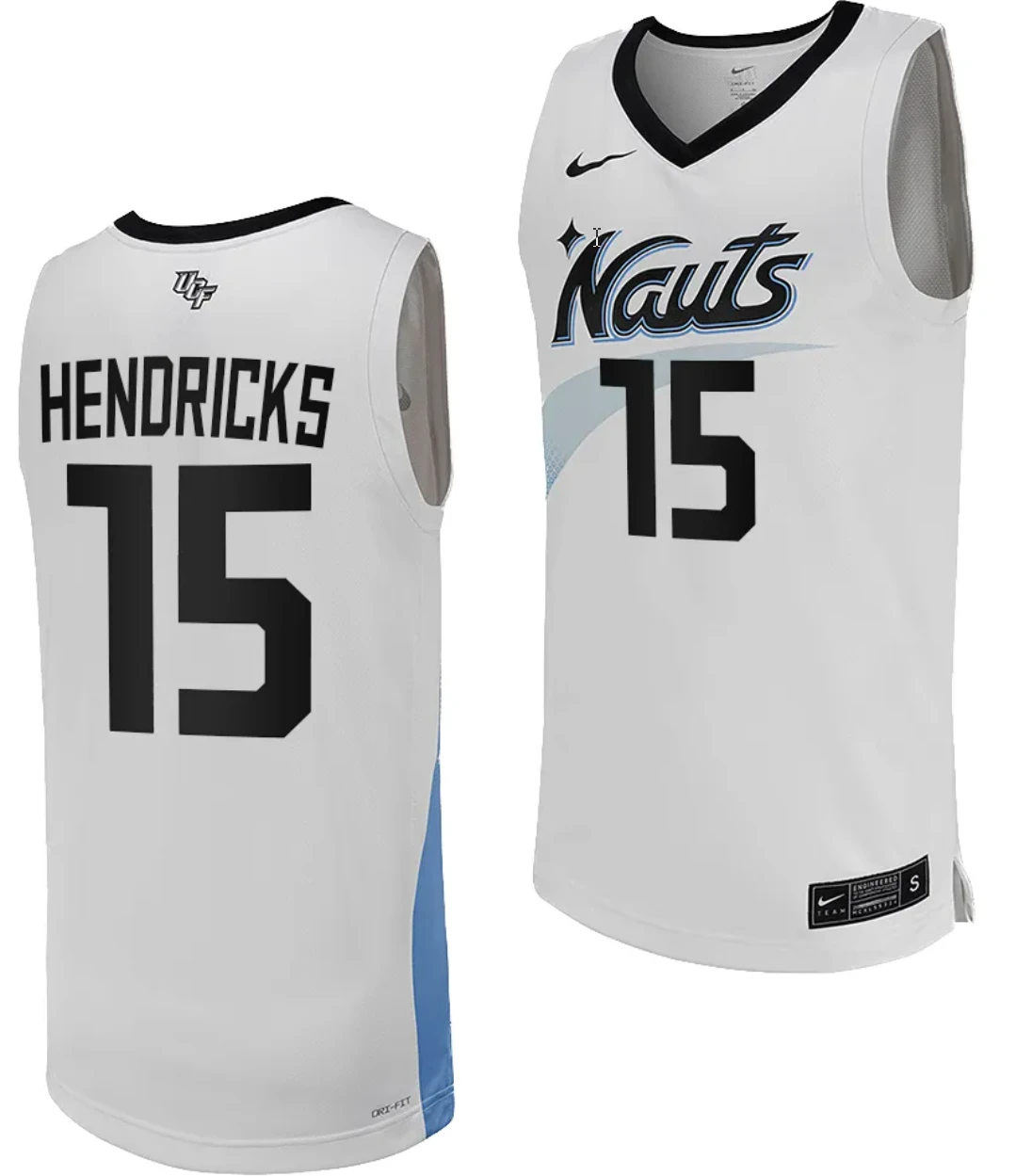 Tyler Hendricks Jersey #15 UCF Knights Replica College Basketball White Uniform by My store basketball