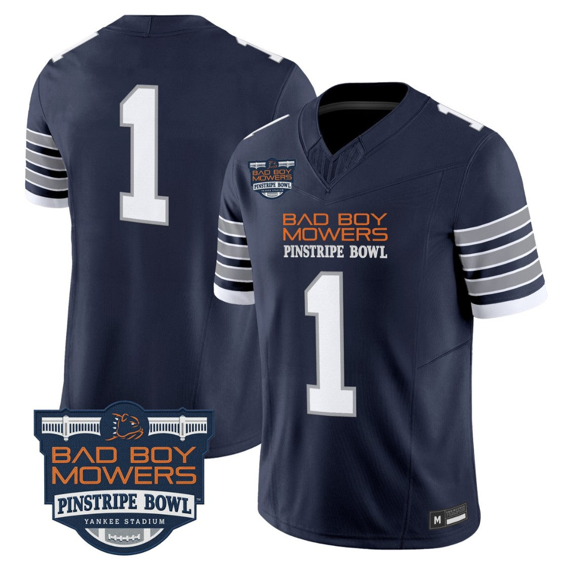 Team Jersey #1 Penn State 2025 Pinstripe Bowl Vapor Limited V2 Stitched Navy