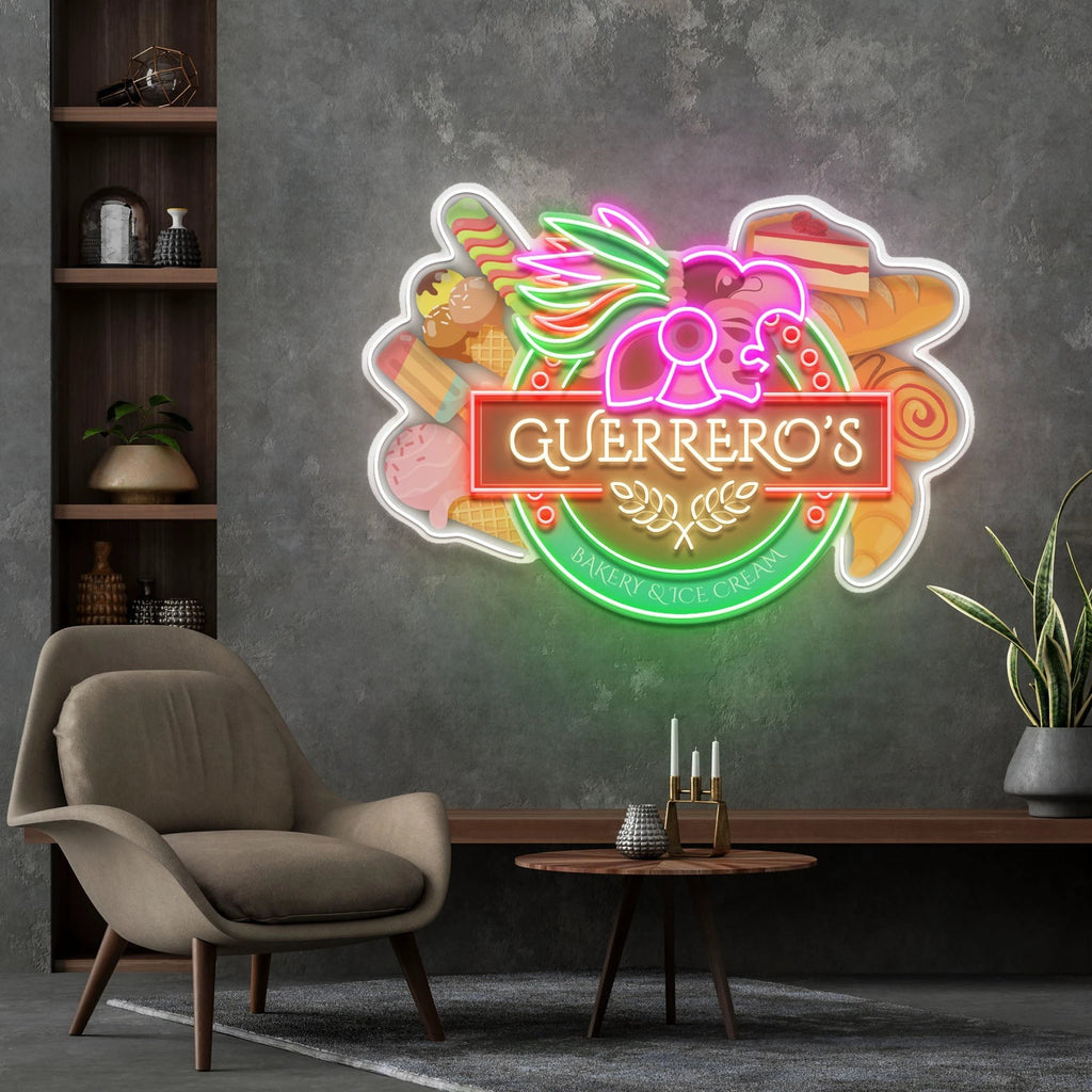 Custom business sign for restaurant, custom logo sign for barbershop by HelenLedCo