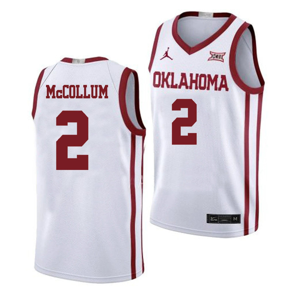 TJavian McCollum Jersey #2 Oklahoma Sooners College Basketball White by My store basketball