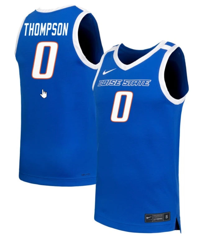 Tatum Thompson Jersey #0 Boise State Broncos NIL Basketball Royal by My store basketball