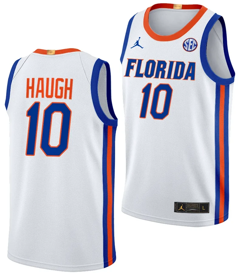 Thomas Haugh Jersey #10 Florida Gators Limited College Basketball 2023-24 Home White by My store basketball