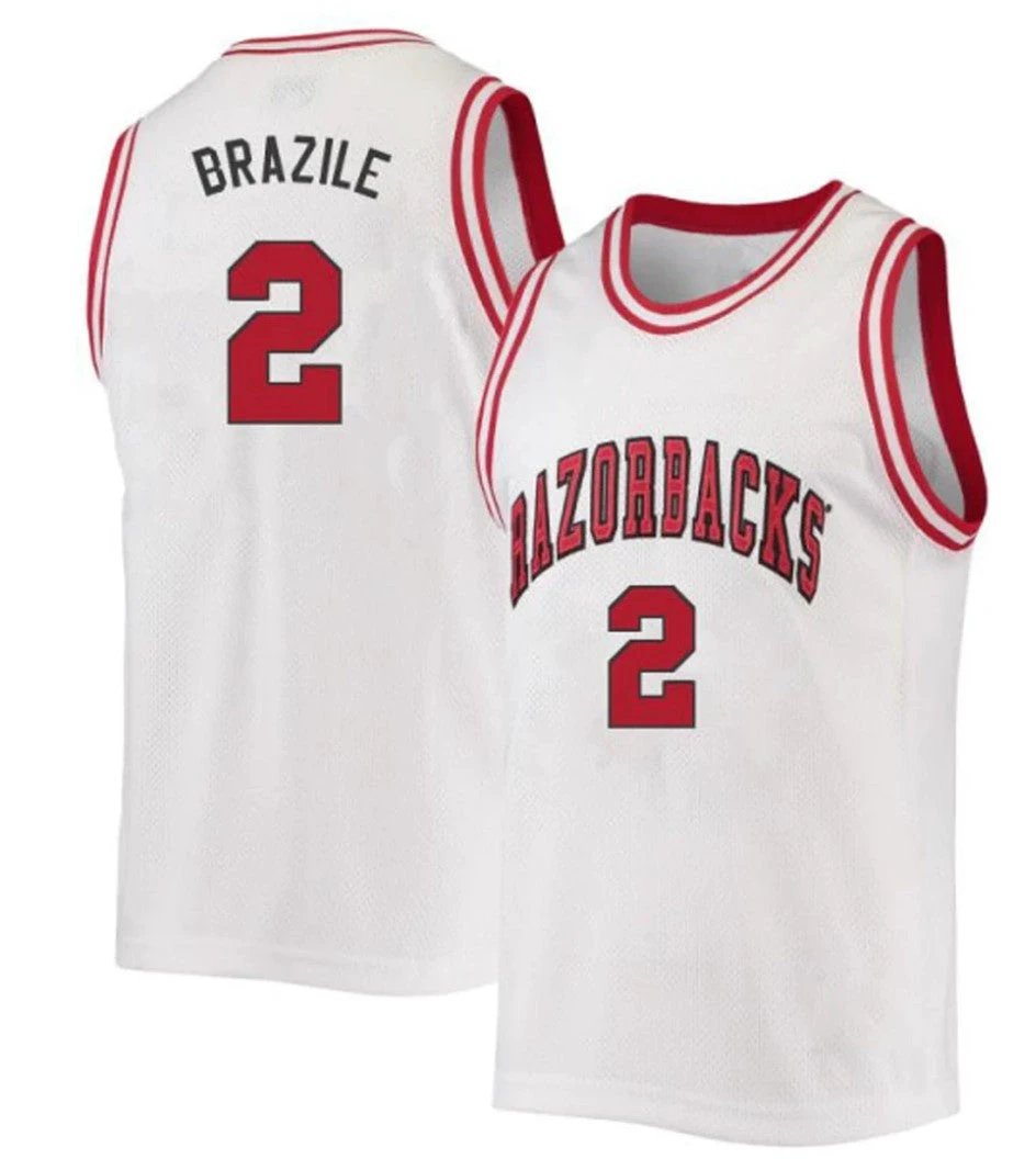 Trevon Brazile Jersey Arkansas Razorbacks College Basketball 100 Season #2 by My store basketball