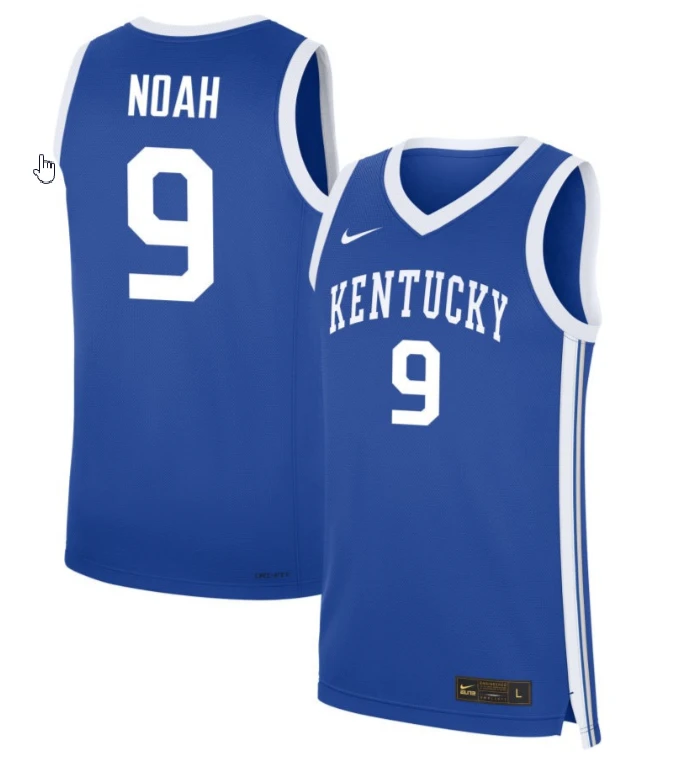 Trent Noah Jersey #9 Kentucky Wildcats NIL Basketball Royal by My store basketball