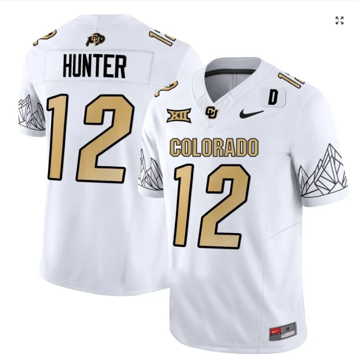 Travis Hunter Jersey #12 Colorado Buffaloes College Football White Home by My Store