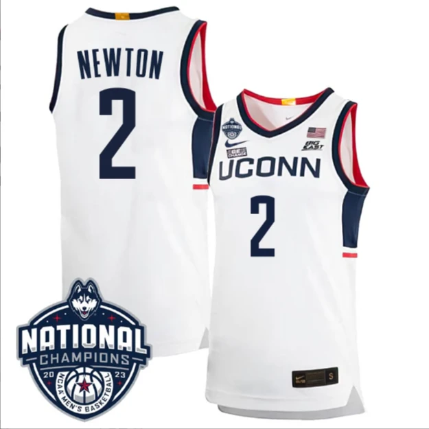 Tristen Newton Jersey #2 UConn Huskies 2023 National Champions College Basketball by My store basketball