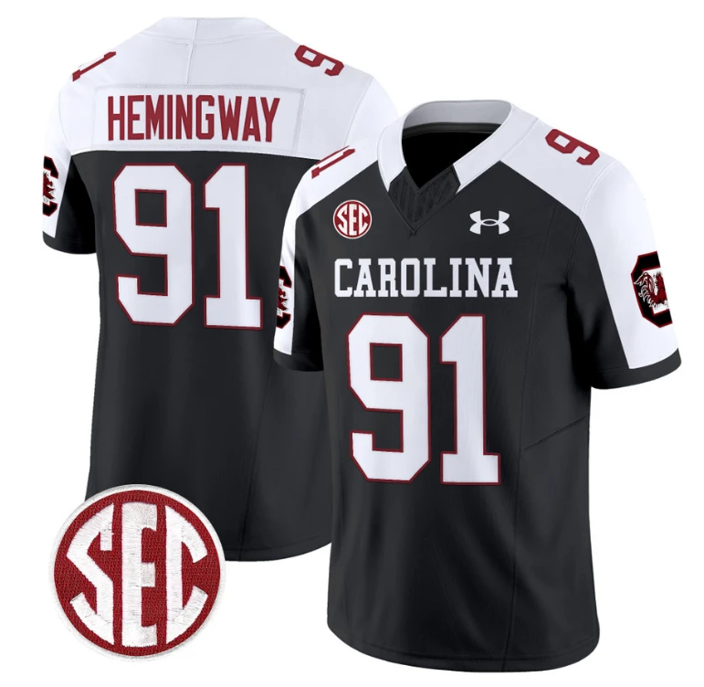 Tonka Hemingway Jersey #91 South Carolina Gamecocks Football 1980 Throwback Vapor Limited Black Alternate by My Store
