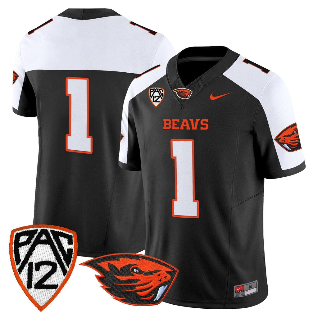 Team Jersey #1 Oregon State Beavers 2025 Vapor Limited Stitched Black Alter by My Store NCAA Football Jerseys