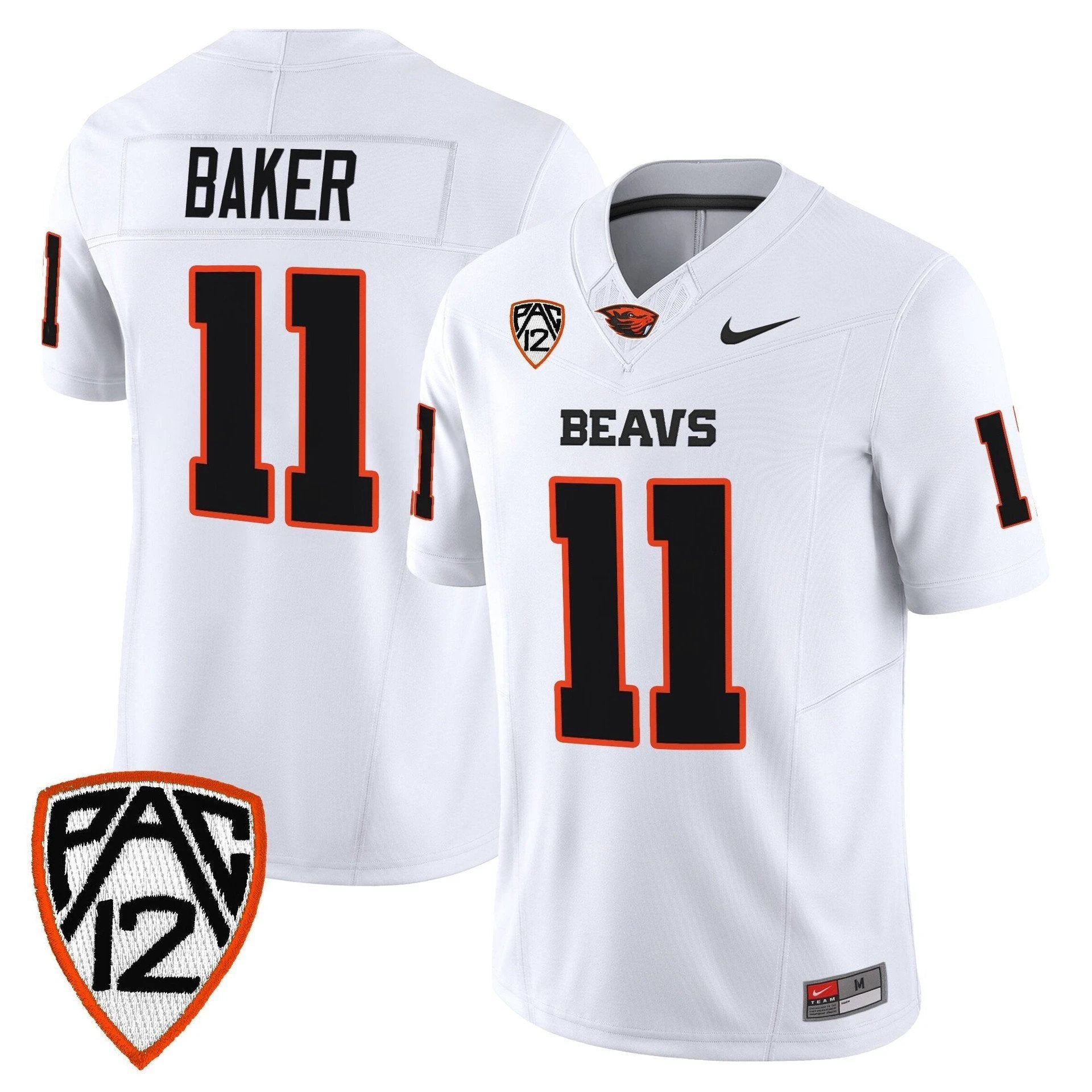 Terry Baker Jersey #11 Oregon State Beavers 2025 Limited Stitched White by My Store NCAA Football Jerseys