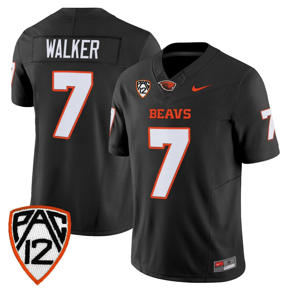 Trent Walker Jersey #7 Oregon State Beavers 2025 Limited Stitched Black by My Store NCAA Football Jerseys