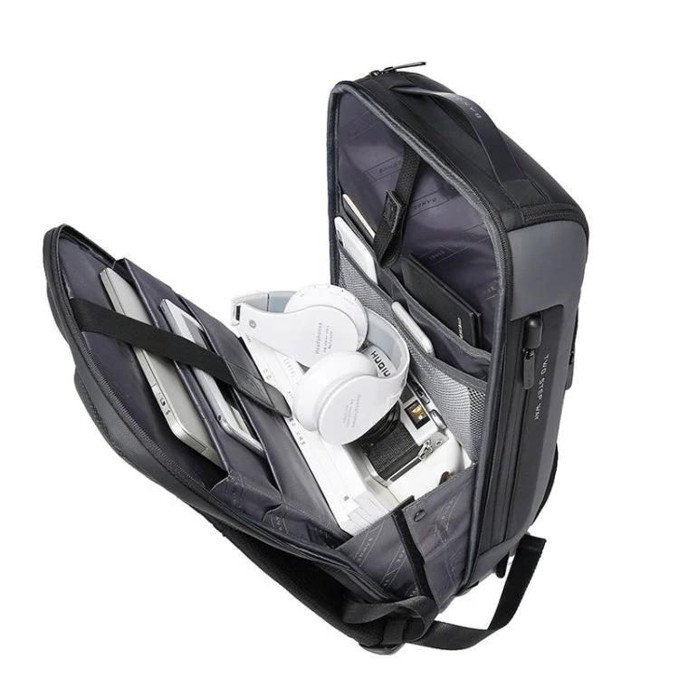 BANGE BG-7216plus Anti-theft Waterproof Travel Men's Backpack 15.6 Inch Laptop Bag (Gray) by BowLift