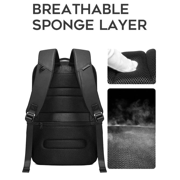 BANGE BG-7216plus Anti-theft Waterproof Travel Men's Backpack 15.6 Inch Laptop Bag (Gray) by BowLift