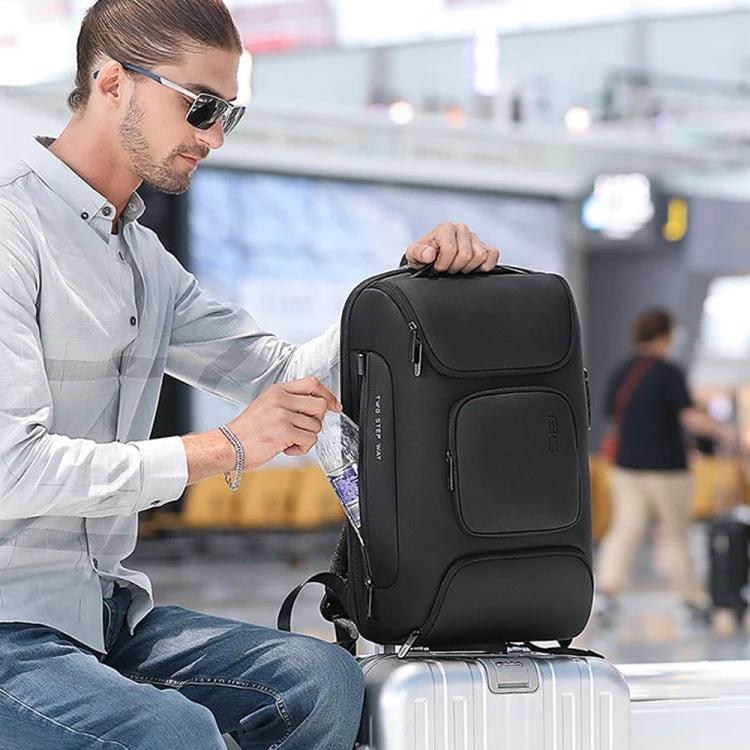 BANGE BG-7216plus Anti-theft Waterproof Travel Men's Backpack 15.6 Inch Laptop Bag (Gray) by BowLift